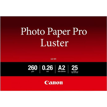 Фотобумага Canon Luster Paper 260 г/м кв, A2 LU-101, 25л (6211B026)