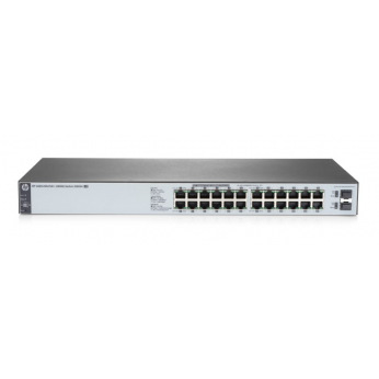 Коммутатор HPE 1820-24G-PoE+ Smart Switch, 12xGE, 12xGE PoE+, 2xGE-SFP ports, 185W, L2, LT Warranty (J9983A)