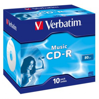 Диски CD-R Verbatim (43365) 700MB 16x Audio Live it Jewel, 10шт  (43365 )