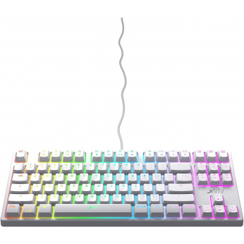 Ігрова клавіатура Xtrfy K4 TKL RGB Kailh Red Ukr-Ru, White (XG-K4-RGB-TKL-WH-R-UKR)