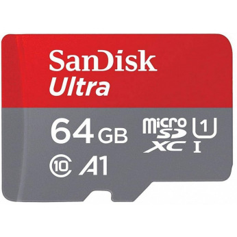Карта пам’ятi SanDisk 64GB microSDHC C10 UHS-I R100MB/s Ultra + SD (SDSQUNR-064G-GN3MA)