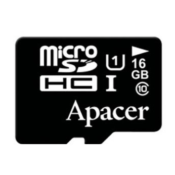 Карта пам’яті Apacer 16GB microSDHC C10 UHS-I + SD (AP16GMCSH10U1-R)