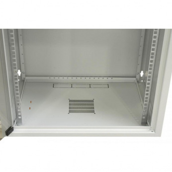 Шкаф ZPAS 19" 15U 600x600, стекл.дверь, 25kg max, серый (WZ-3715-01-04-011)