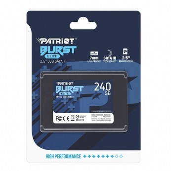 Твердотільний накопичувач SSD 2.5" Patriot 240GB SATA TLC Burst Elite (PBE240GS25SSDR)