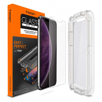 Spigen Защитное стекло для iPhone XS Max Glass "Glas.tR EZ Fit" (1Pack) (065GL24819)