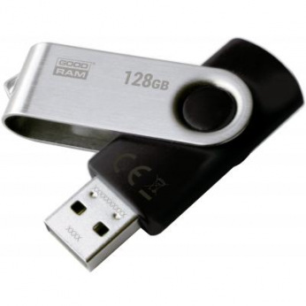 Флeш пам’ять USB 2.0 128GB UTS2 Twister Black (UTS2-1280K0R11)