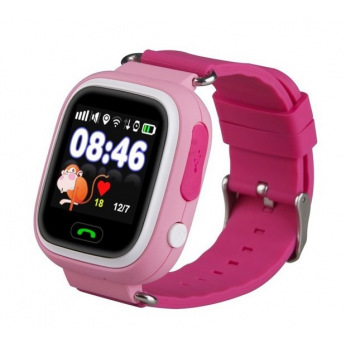 Дитячий телефон-годинник з GPS трекером GOGPS К04 рожевий (K04PK)