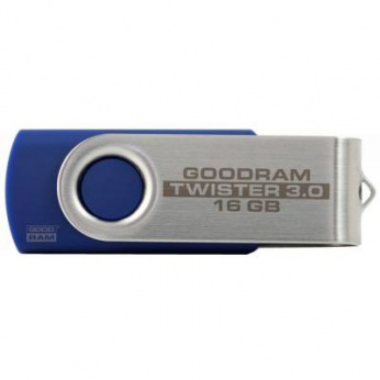 Флeш пам’ять USB 2.0 16GB UTS2 Twister Blue (UTS2-0160B0R11)