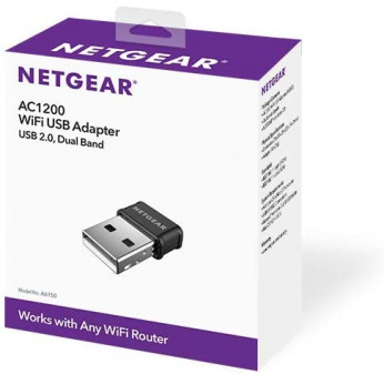 WiFi-адаптер NETGEAR A6150 AC1200, USB 2.0 (A6150-100PES)