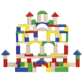 Конструктор деревянный goki Строительные блоки (цветные)  (58669)