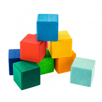 Nic Конструктор дерев’яний різнокольоровий кубик  (NIC523348)