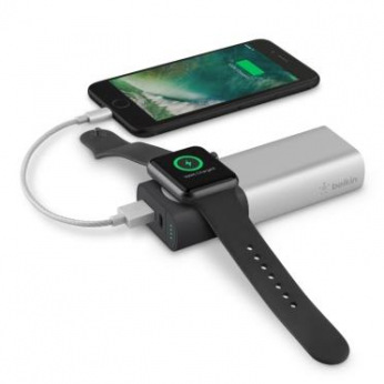 Power Bank - Повербанк Belkin 6700mAh, Apple Watch и iPhone, black/silver (F8J201btSLV)