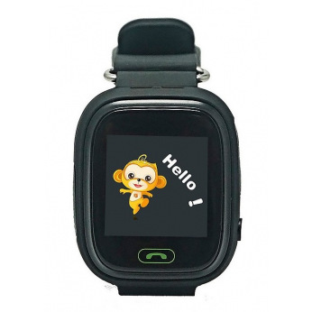 Дитячий телефон-годинник з GPS трекером GOGPS К04 чорний (K04BK)