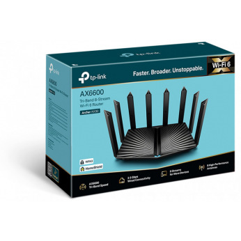 Маршрутизатор TP-LINK ARCHER AX90 AX6600 3xGE LAN 1x2.5GE WAN 1xGE WAN USB 3.0 USB 2.0 OFDMA 3-band (ARCHER-AX90)