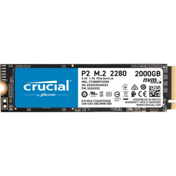 Твердотельный накопитель SSD M.2 Crucial 2TB NVMe PCIe 3.0 x4 P2 2280 (CT2000P2SSD8)