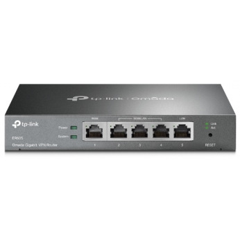 Мультисервисный маршрутизатор TP-LINK ER605 1xGE LAN 1xGE WAN 3xGE LAN VPN Omada (ER605)