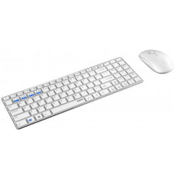 Комплект (клавіатура, мишка) Rapoo 9300M Wireless White (9300M White)