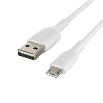 Кабель Belkin USB-A - MicroUSB, PVC, 1m, white (CAB005BT1MWH)