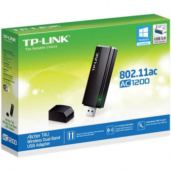 WiFi-адаптер TP-Link Archer T4U 802.11ac, 2.4/5 ГГц, AC1300, USB 3.0 (ARCHER-T4U)