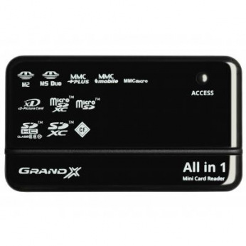 Кардридер Grand-X Multi All-in-One 64GB to 2TB SDXC (CRX05Black) (CRX05BLACK)