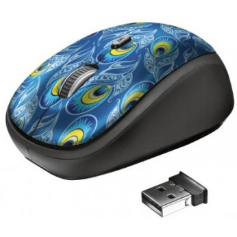 Мишка бездротова Trust Yvi Peacock (23388) Black USB (23388)