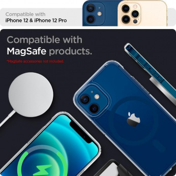 Чохол Spigen для Apple iPhone 12 / 12 Pro Ultra Hybrid Mag Safe, Blue (ACS02627)