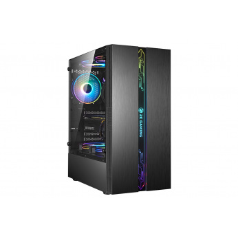 Корпус 2E Gaming RUNA (G2107) MidT, 2*USB2.0,1*USB3.0, стрічка ARGB,скло (бок.пан.),без БЖ,чорний (2E-G2107)