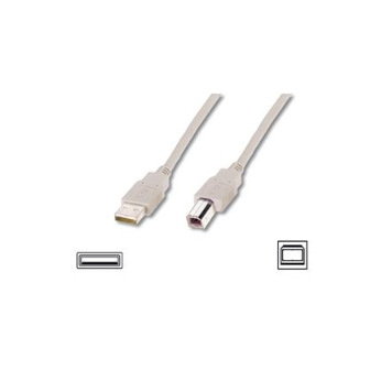 Кабель ASSMANN USB 2.0 (AM/BM) 1.8m, biege (AK-300102-018-E)