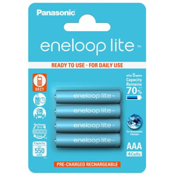 Акумулятор Panasonic Eneloop Lite AAA 550 4BP mAh NI-MH (BK-4LCCE/4BE)