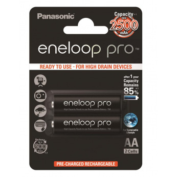 Аккумулятор Panasonic Eneloop Pro AA 2500 mAh 2BP (BK-3HCDE/2BE)