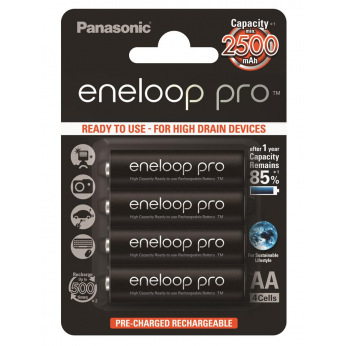 Аккумулятор Panasonic Eneloop Pro AA 2500 mAh 4BP (BK-3HCDE/4BE)