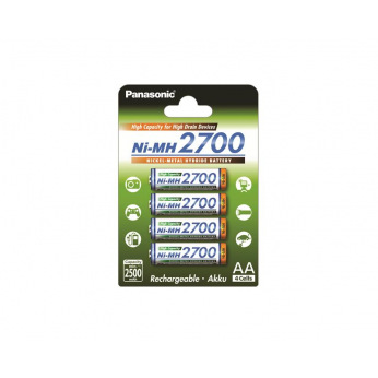 Аккумулятор Panasonic High Capacity AA 2700 mAh 4BP NI-MH (BK-3HGAE/4BE)