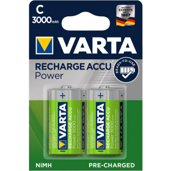 Аккумулятор Varta RECHARGEABLE ACCU C 3000mAh BLI 2 NI-MH (READY 2 USE) (56714101402)