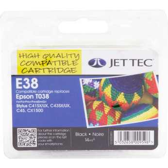 Картридж для Epson Stylus CX1500 JetTec  Black 110E003801