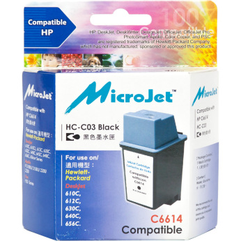 Картридж для HP DeskJet 648c MicroJet  Black HC-C03