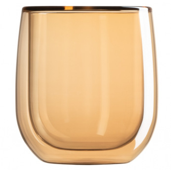 Набор чашек Ardesto Golden Moon с двойными стенками, 250 мл, H 9,5 см, 2 шт, боросиликатное стекло (AR2625GG)