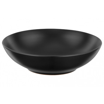 Тарелка суповая Ardesto Molize, 20 см , черная , керамика (AR2920MB)