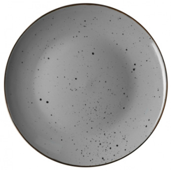Тарелка обеденная Ardesto Bagheria, 26 см, Grey, керамика (AR2926GREY)