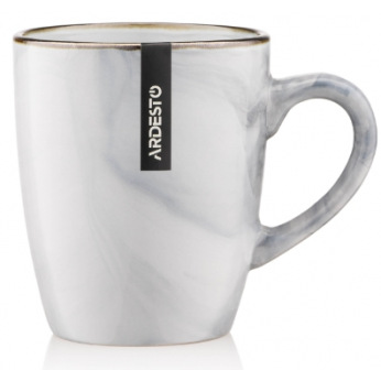Чашка Ardesto Marmo, 390 мл, белый, керамика (AR2939MRW)