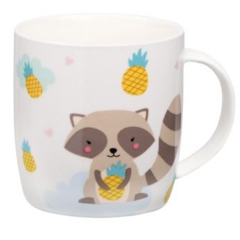 Чашка Ardesto Cute raccoon, 350 мл, фарфор (AR3415)