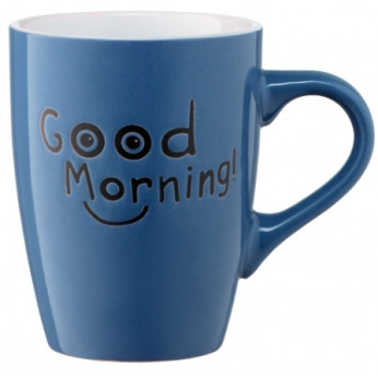 Чашка Ardesto Good Morning, 330 мл, синяя, керамика (AR3468BL)