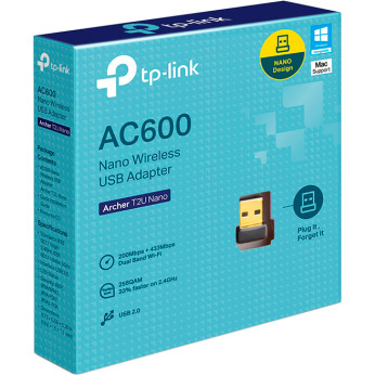 Сетевой TP-Link USB-адаптер TP-Link беспроводной двохдіапазонний Archer T2U Nano (Archer T2U Nano)