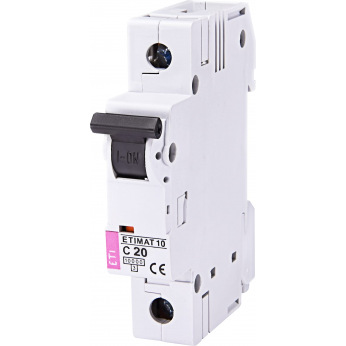 Автоматичний вимикач ETI, ETIMAT 10 1p C 20А (10 kA) (2131717)