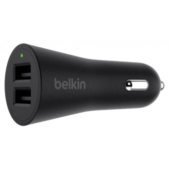 Автомобильное ЗУ Belkin Car Charger 24W USB 2.4A, dual, black (F8M930btBLK)