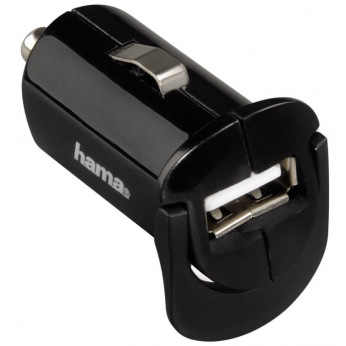 Автомобильное ЗУ HAMA 1А + кабель micro USB 1.4м, black (173614)
