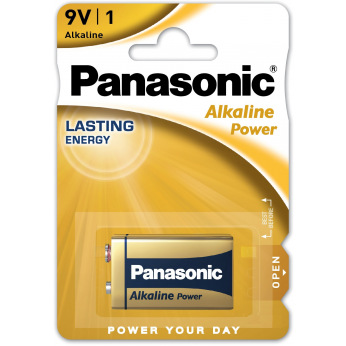 Батарейка Panasonic ALKALINE POWER 6LR61 BLI 1 ALKALINE (6LR61REB/1BP)