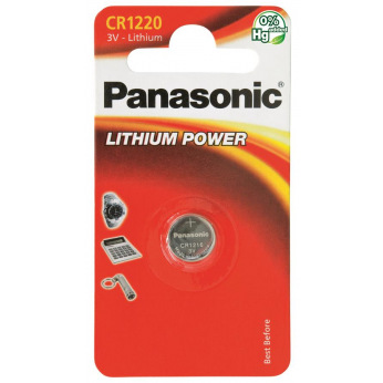 Батарейка Panasonic CR 1220 BLI 1 LITHIUM (CR-1220EL/1B)