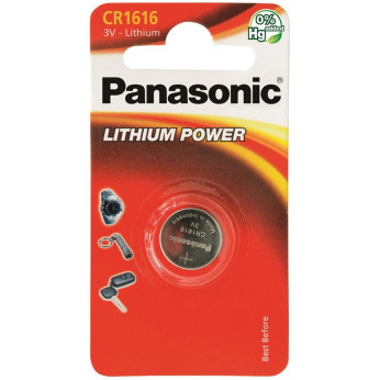 Батарейка Panasonic CR 1616 BLI 1 LITHIUM (CR-1616EL/1B)