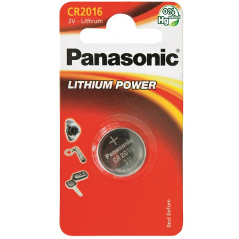 Батарейка Panasonic CR 2016 BLI 1 LITHIUM (CR-2016EL/1B)