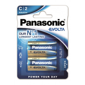 Батарейка Panasonic EVOLTA C BLI 2 ALKALINE (LR14EGE/2BP)